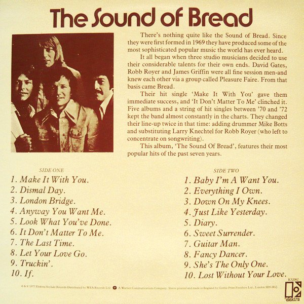 Bread, Classic Rock, LP, Pop Rock, Soft Rock | Historia Nuestra