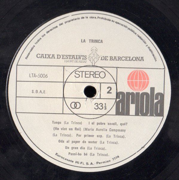 Folk, La Trinca, LP | Historia Nuestra