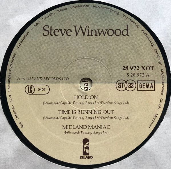Folk Rock, LP, Steve Winwood, Vocal | Historia Nuestra
