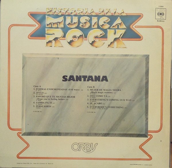 Blues Rock, LP, Psychedelic Rock, Santana | Historia Nuestra