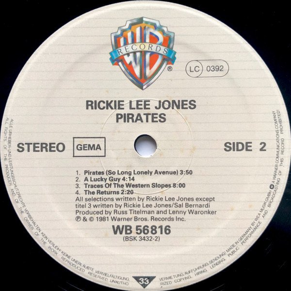 LP, Rhythm Blues, Rickie Lee Jones | Historia Nuestra