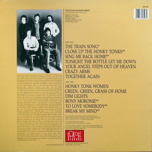 Country Rock, LP, The Flying Burrito Bros | Historia Nuestra