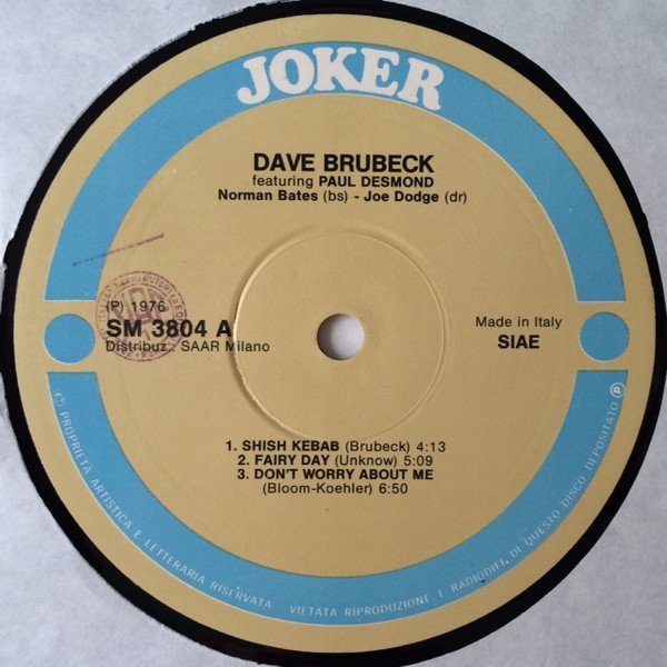 Dave Brubeck, LP | Historia Nuestra