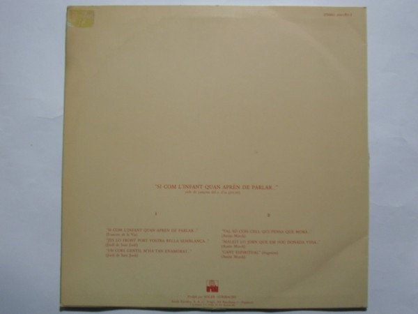 Catalan Music, LP, Rafael Subirachs | Historia Nuestra