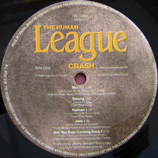 The Human League Crash-LP | Vinilos de Música | Historia Nuestra LP, Synthpop, The Human League | Historia Nuestra