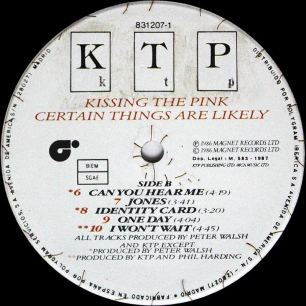 Kissing The Pink, LP, New Wave, Synthpop | Historia Nuestra