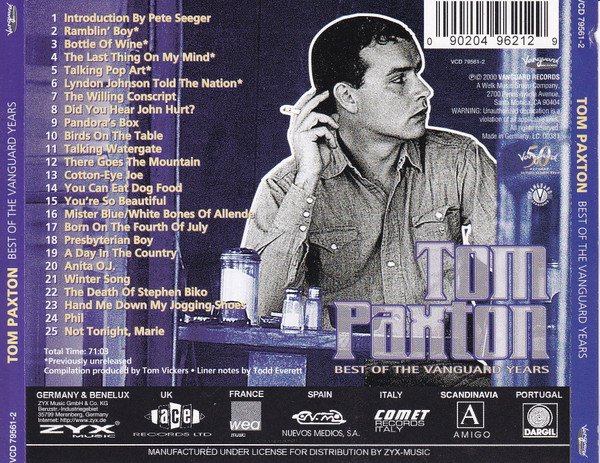 CD, Folk, Tom Paxton | Historia Nuestra