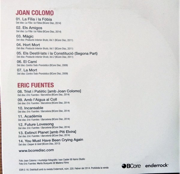 Catalan Music, CD, Eric Fuentes, Joan Colomo | Historia Nuestra