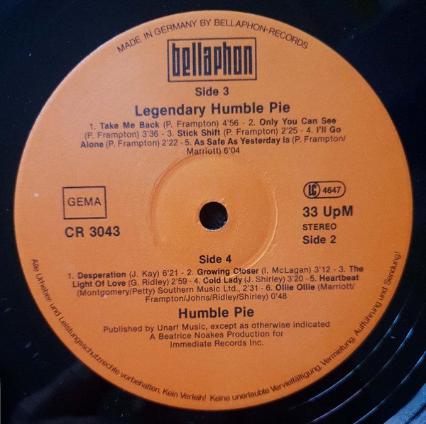 Blues Rock, Classic Rock, Humble Pie, LP | Historia Nuestra