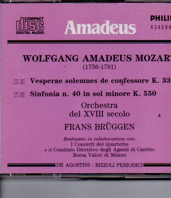 CD, Classical, Frans Brüggen, Mozart*, Orchestra Del XVIII Secolo* | Historia Nuestra
