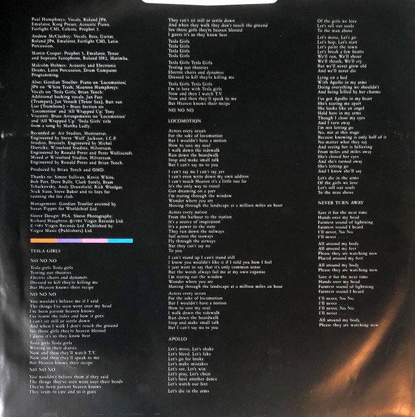 LP, Orchestral Manoeuvres In The Dark, Synthpop | Historia Nuestra