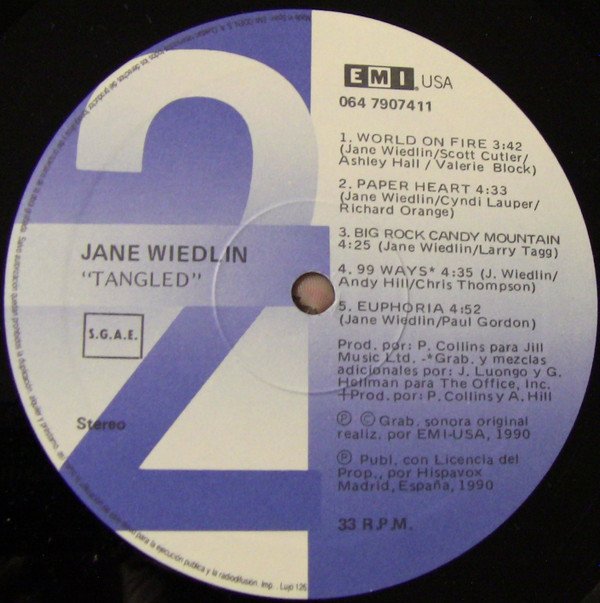 Jane Wiedlin, LP, Pop Rock, Synthpop | Historia Nuestra