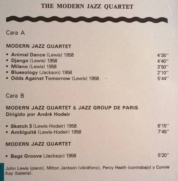 Cool Jazz, Hard Bop, LP, Modern Jazz Quartet* | Historia Nuestra