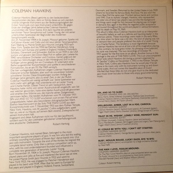 Coleman Hawkins, LP | Historia Nuestra