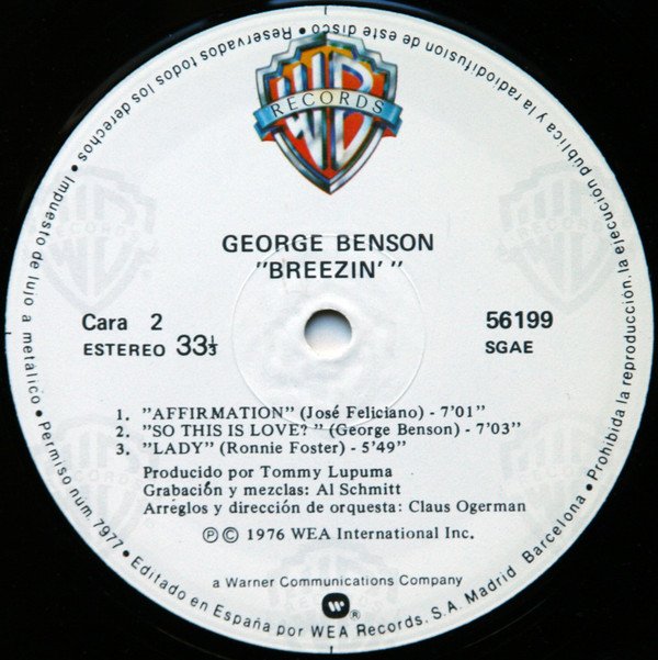 Contemporary Jazz, George Benson, JazzFunk, LP, Smooth Jazz | Historia Nuestra