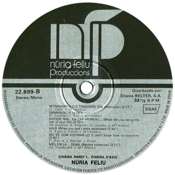 LP, Núria Feliu*, Smooth Jazz, Soundtrack | Historia Nuestra