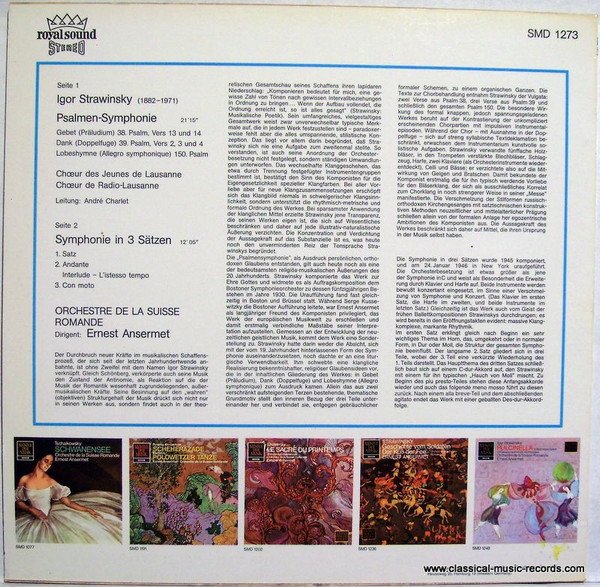 Ansermet*, Choral, LP, Modern, Stravinsky* - L'Orchestre De La Suisse Romande | Historia Nuestra