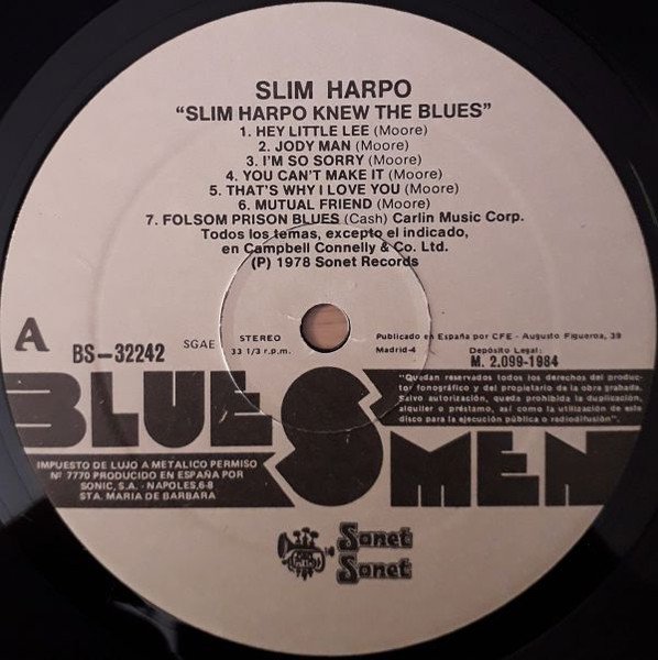 Harmonica Blues, Louisiana Blues, LP, Slim Harpo | Historia Nuestra
