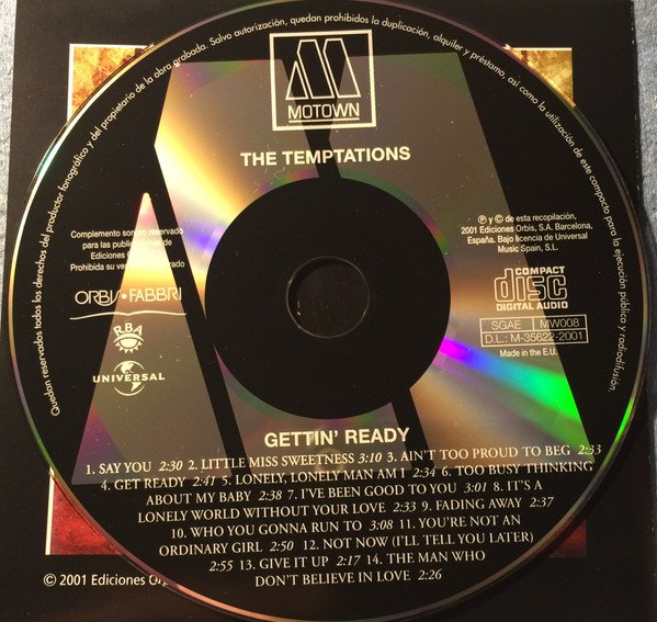 CD, Rhythm Blues, Soul, The Temptations | Historia Nuestra