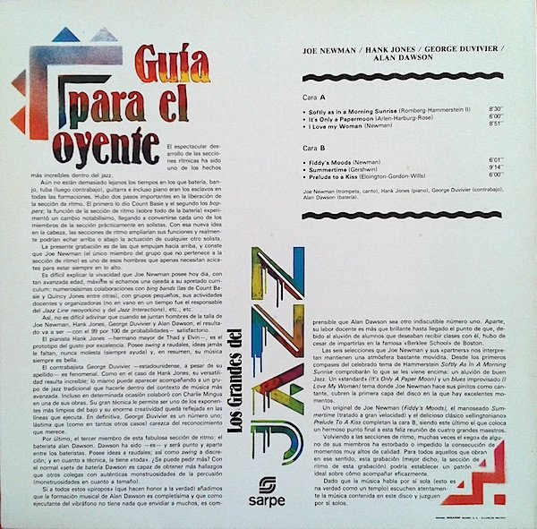 Alan Dawson, Cool Jazz, George Duvivier, Hank Jones, Joe Newman, LP | Historia Nuestra