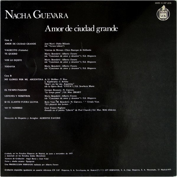 Ballad, LP, Nacha Guevara, Vocal | Historia Nuestra