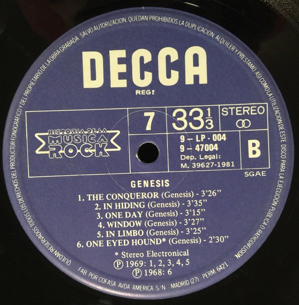 Art Rock, Genesis, LP, Prog Rock, Psychedelic Rock | Historia Nuestra