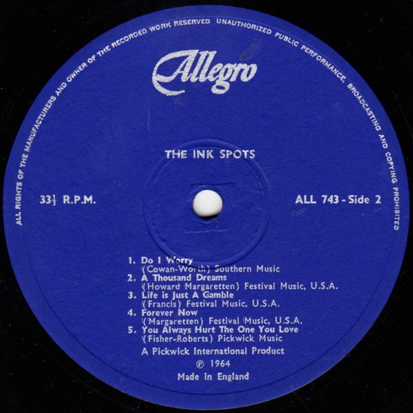 OS NzQ LmpwZWc jpeg, The Ink Spots, Historia Nuestra