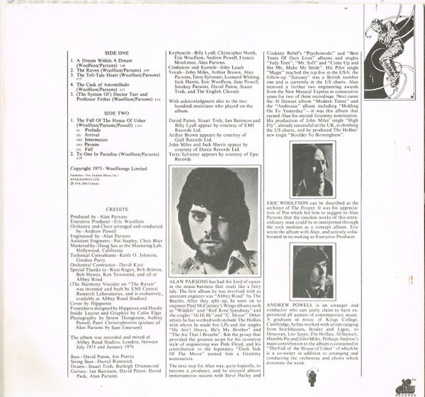 LP, Pop Rock, Prog Rock, Symphonic Rock, The Alan Parsons Project | Historia Nuestra