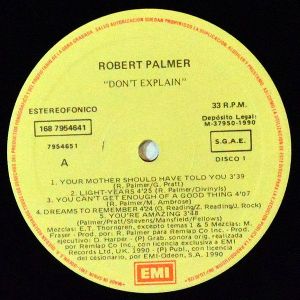 LP, Pop Rock, Robert Palmer, Synthpop | Historia Nuestra