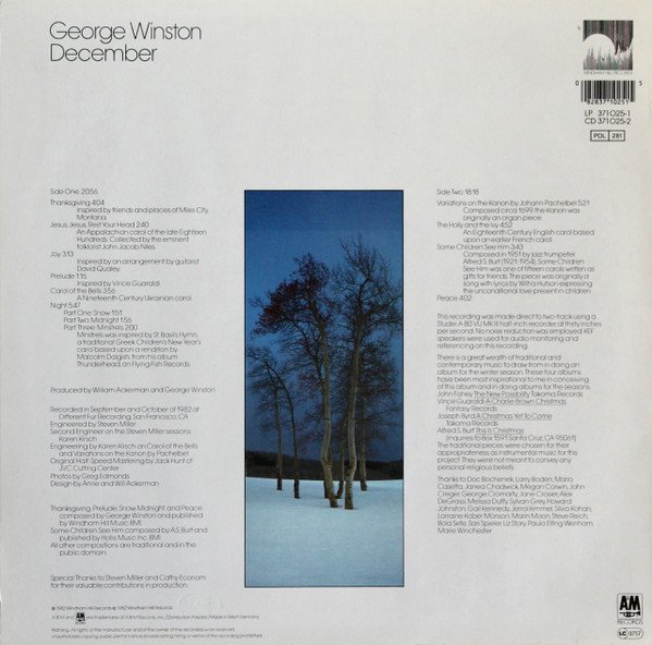 Contemporary, George Winston, Holiday, LP | Historia Nuestra