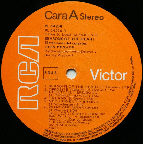 Country, Country Rock, John Denver, LP | Historia Nuestra