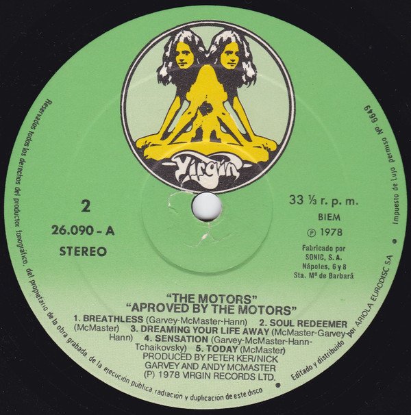 LP, New Wave, Pop Rock, The Motors | Historia Nuestra