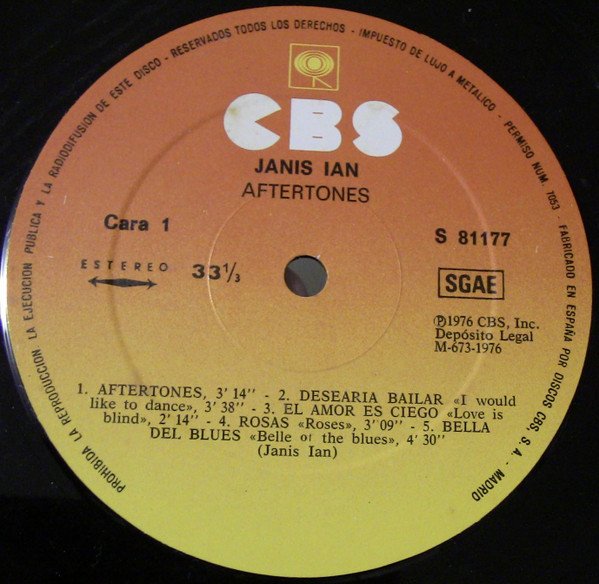 Ballad, Janis Ian, LP | Historia Nuestra