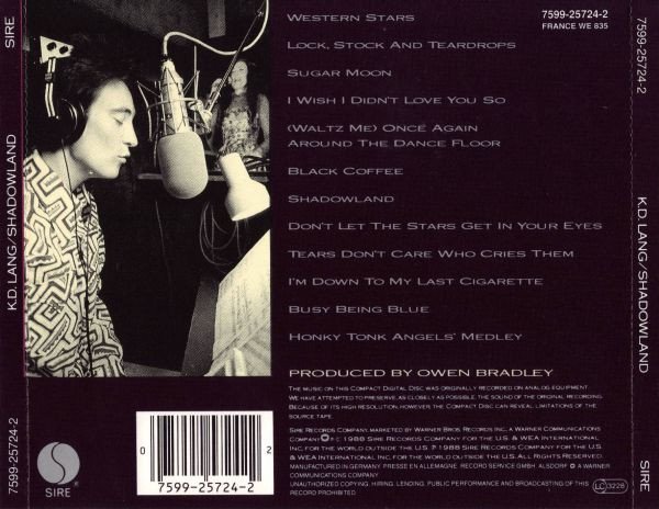CD, Country, Honky Tonk, k.d. lang, Vocal, Western Swing | Historia Nuestra