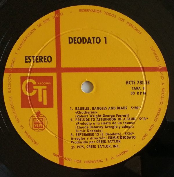 Deodato*, Fusion, JazzFunk, LP | Historia Nuestra