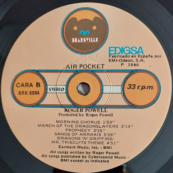 Art Rock, Experimental, LP, Prog Rock, Roger Powell, Synthpop | Historia Nuestra