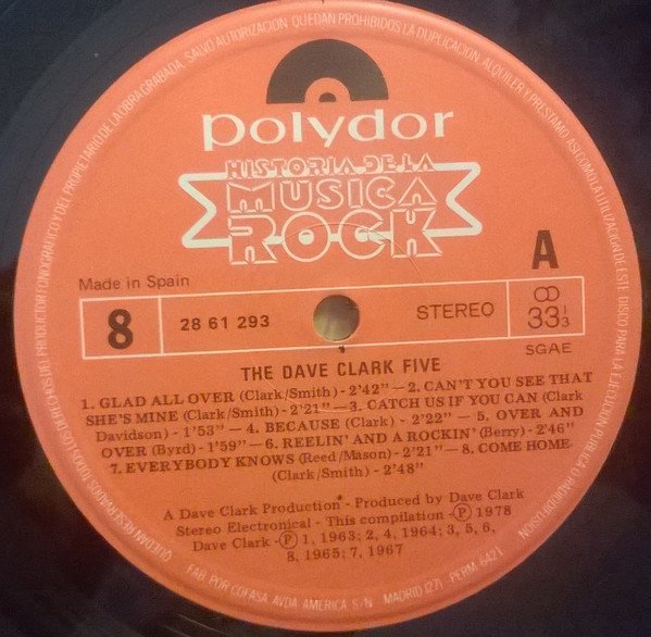 Beat, LP, Rock Roll, The Dave Clark Five | Historia Nuestra