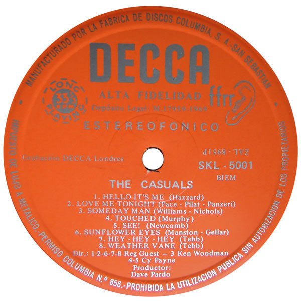 LP, Pop Rock, The Casuals | Historia Nuestra