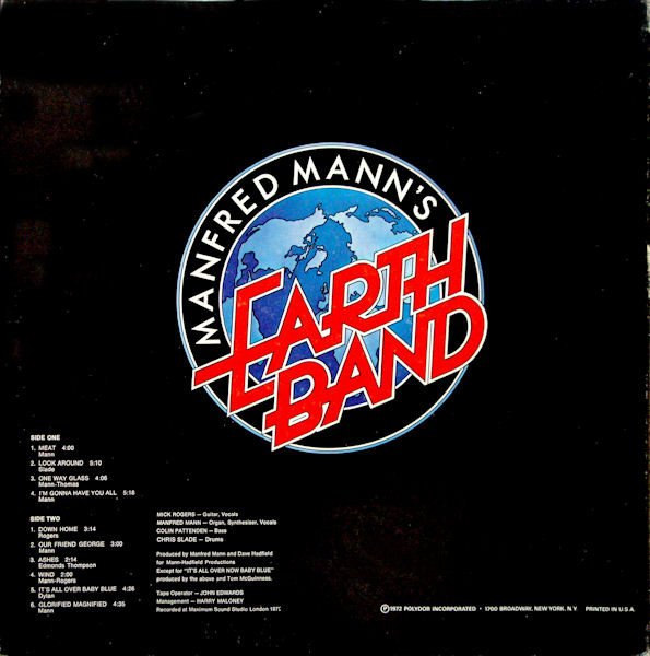Classic Rock, LP, Manfred Mann's Earth Band, Pop Rock, Prog Rock | Historia Nuestra