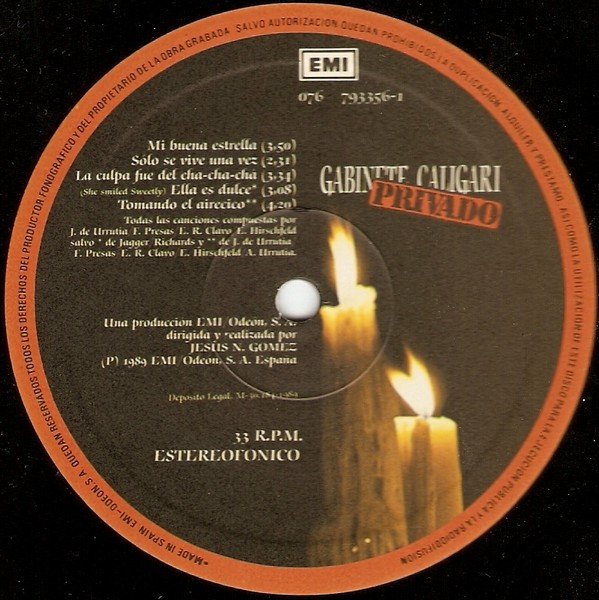 Gabinete Caligari, LP, Pop Rock | Historia Nuestra