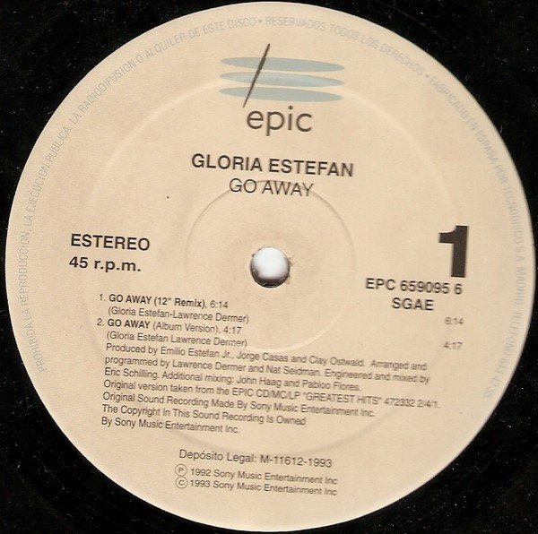 12 inch, Gloria Estefan, House | Historia Nuestra