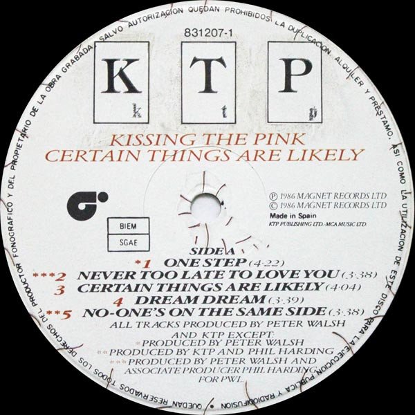 Kissing The Pink, LP, New Wave, Synthpop | Historia Nuestra