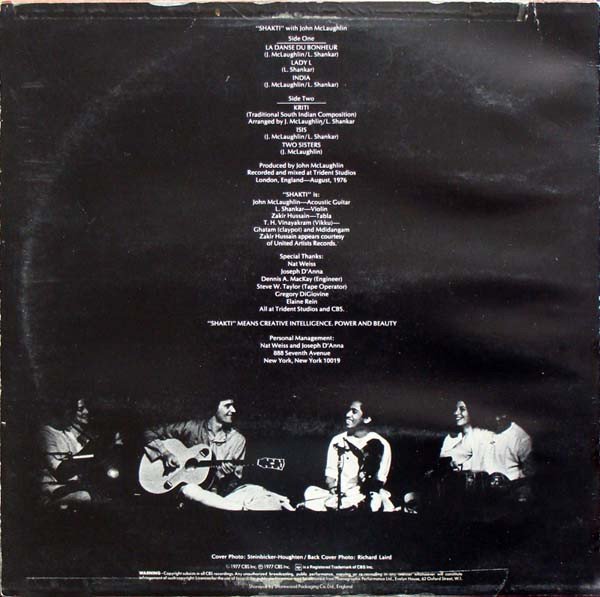 Contemporary Jazz, Fusion, LP, ShaktiWith John McLaughlin | Historia Nuestra