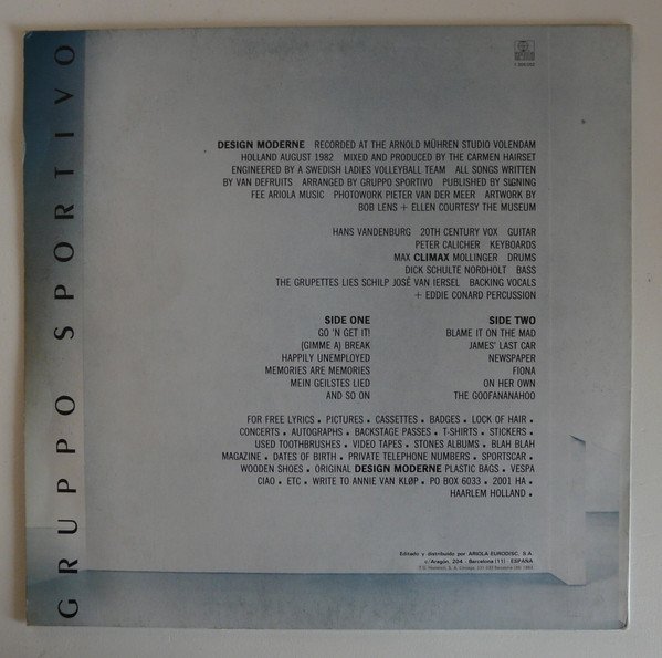 Gruppo Sportivo, LP, New Wave | Historia Nuestra