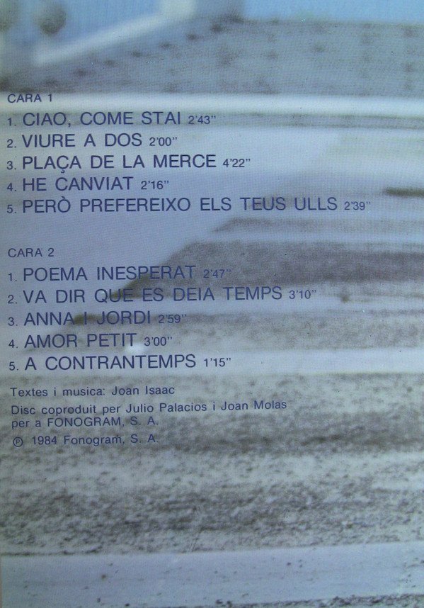 Catalan Music, Joan Isaac, LP | Historia Nuestra