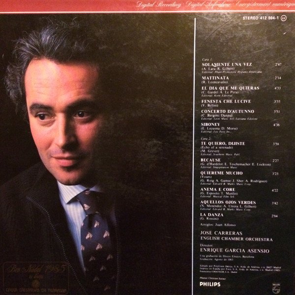 English Chamber Orchestra, Enrique García Asensio*, José Carreras, LP | Historia Nuestra