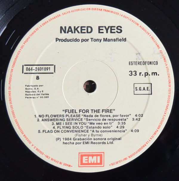 LP, Naked Eyes, New Wave, Synthpop | Historia Nuestra
