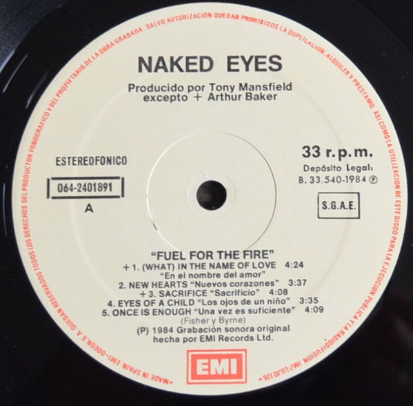 LP, Naked Eyes, New Wave, Synthpop | Historia Nuestra