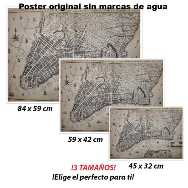 Plan of New York Historia Mapas Antiguos, Plan of New York-El Póster Personalizado, Historia Nuestra