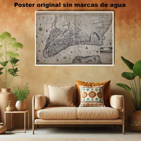 Plan of New York Historia Mapas Antiguos, Plan of New York-El Póster Personalizado, Historia Nuestra
